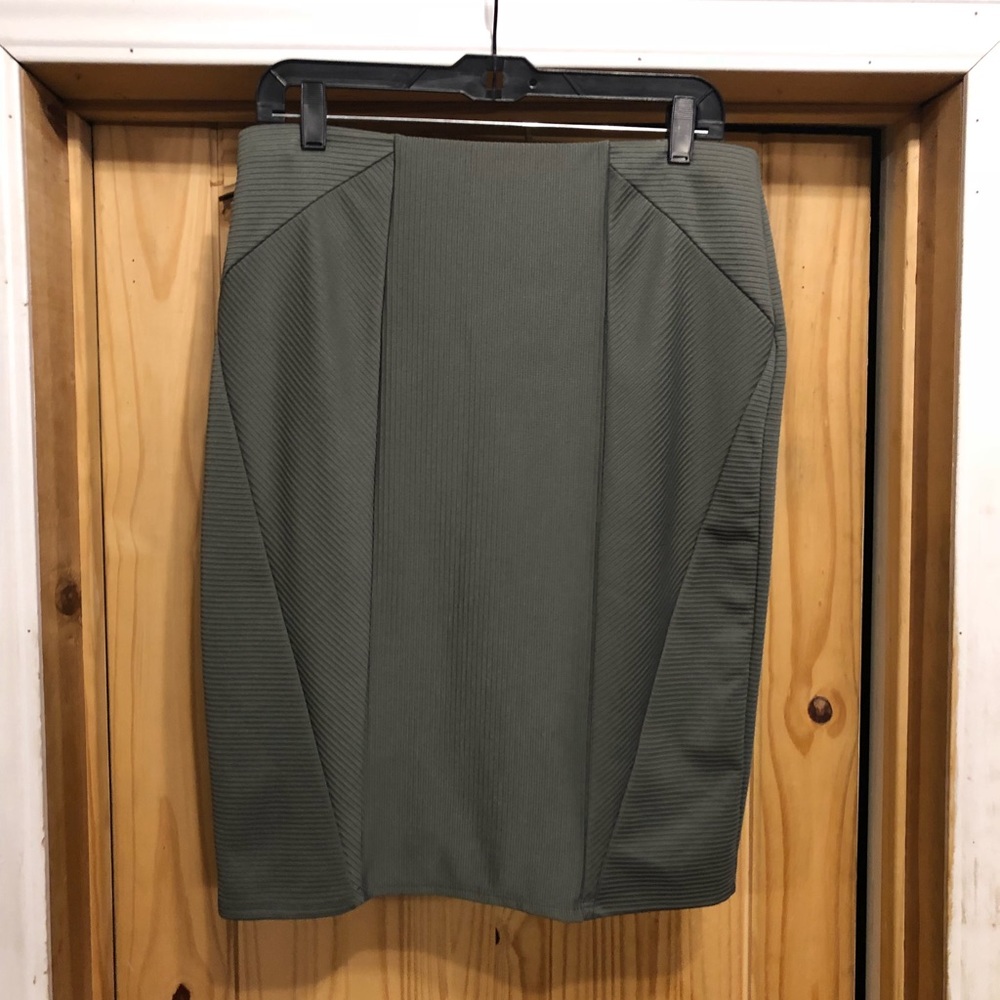 Military green ribbed skirt BUY 3 GET 1 FREE